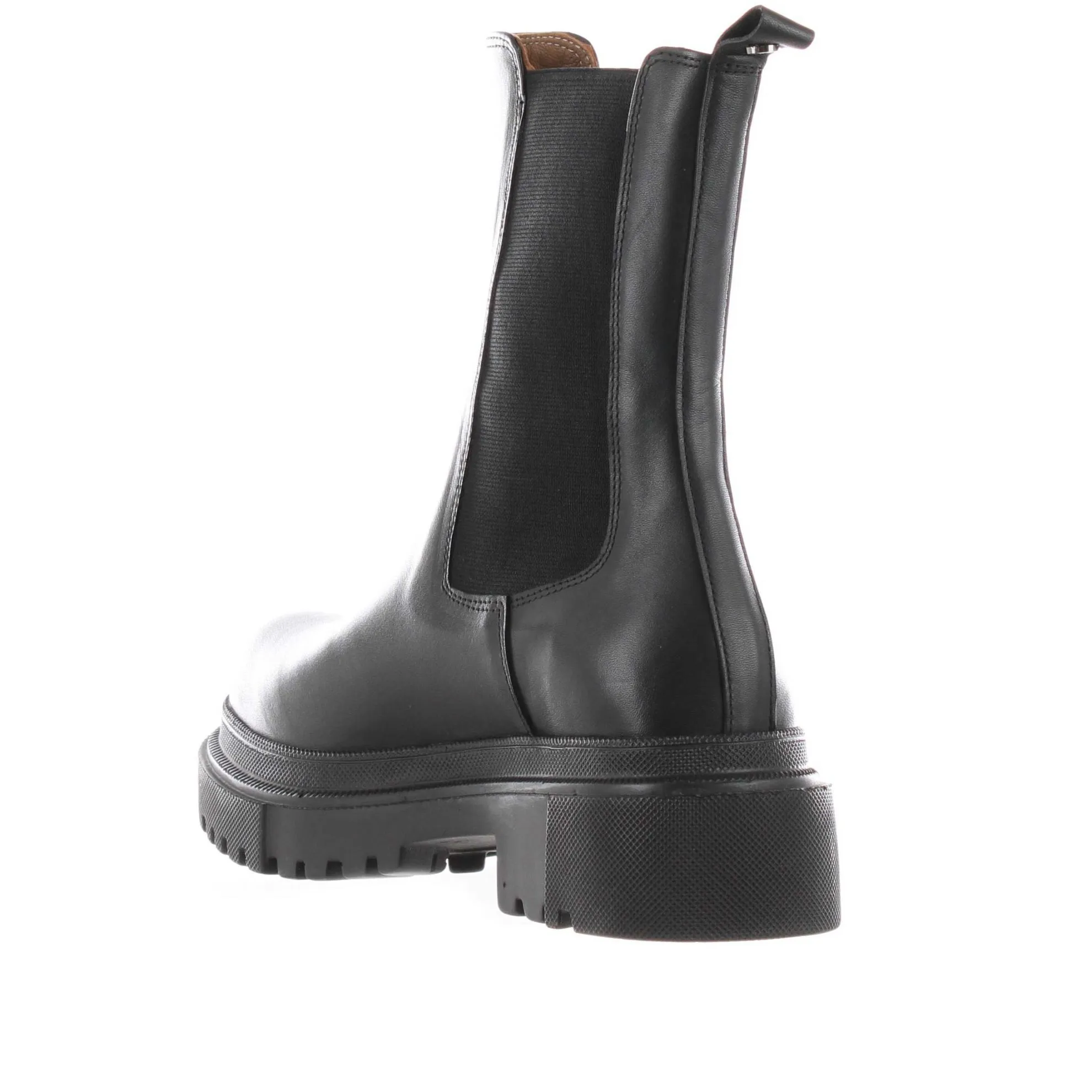 Stivaletto in pelle con elastici laterali